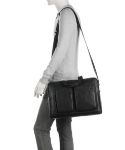 Liko Laptoptasche 15″ fein genarbtes Leder schwarz