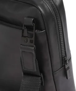 Liko Umhängetasche fein genarbtes Leder schwarz