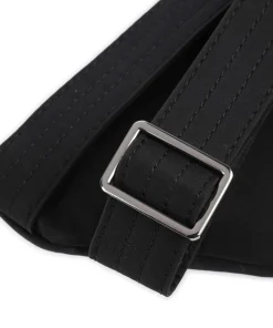 Lila Nylon M Gürteltasche Textil schwarz