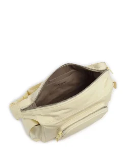 Lila Nylon S Schultertasche Textil vanillegelb