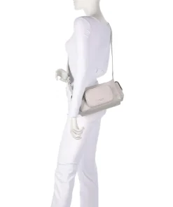 Lila Nylon S Schultertasche Textil elfenbein