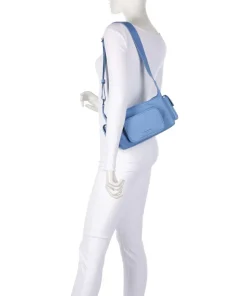 Lila Nylon S Schultertasche Textil blau