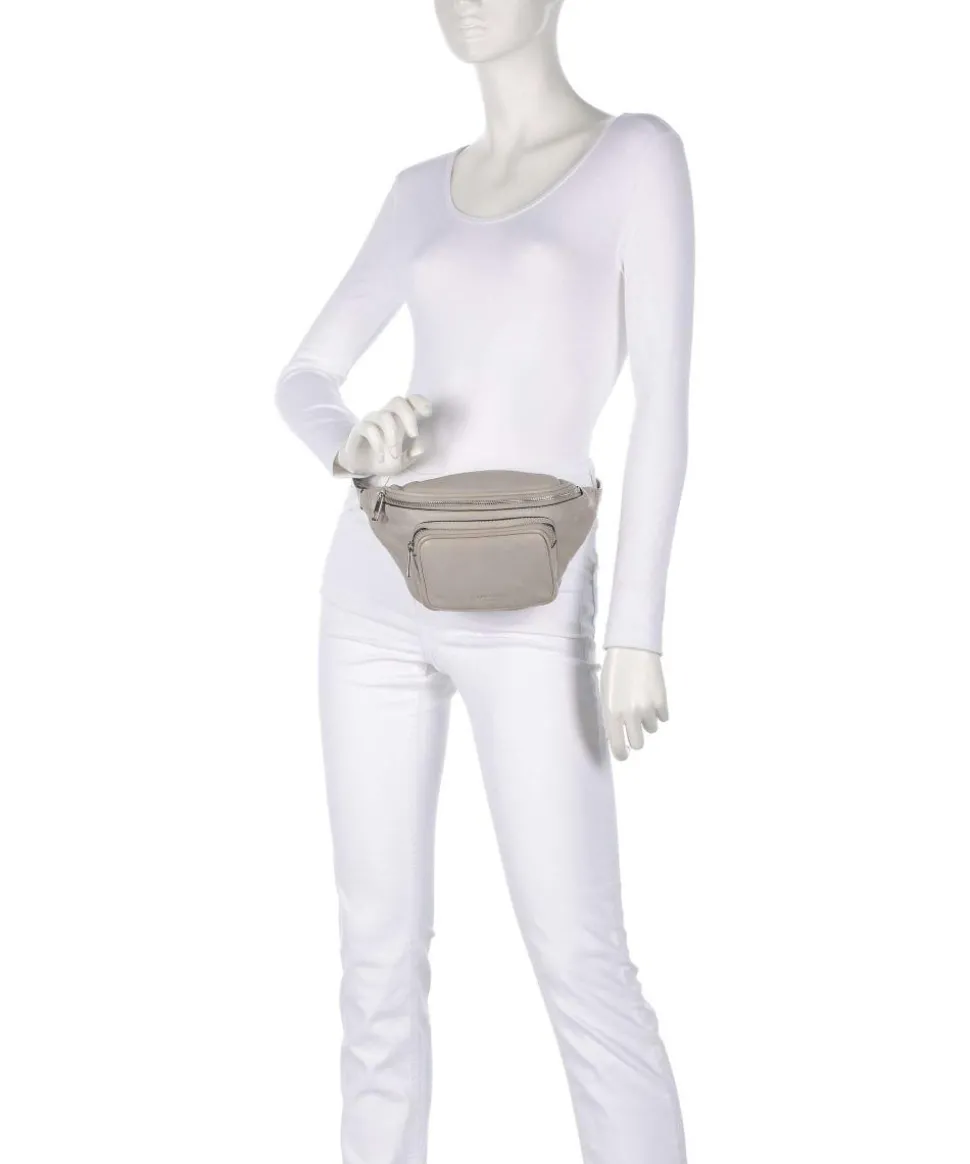 Lila Sheep Natural M Gürteltasche Schafsleder grau