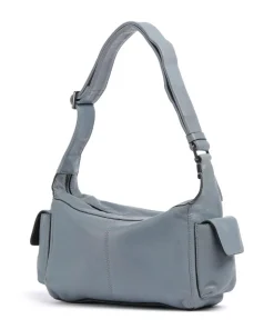 Lila Sheep Natural S Schultertasche Schafsleder blaugrau