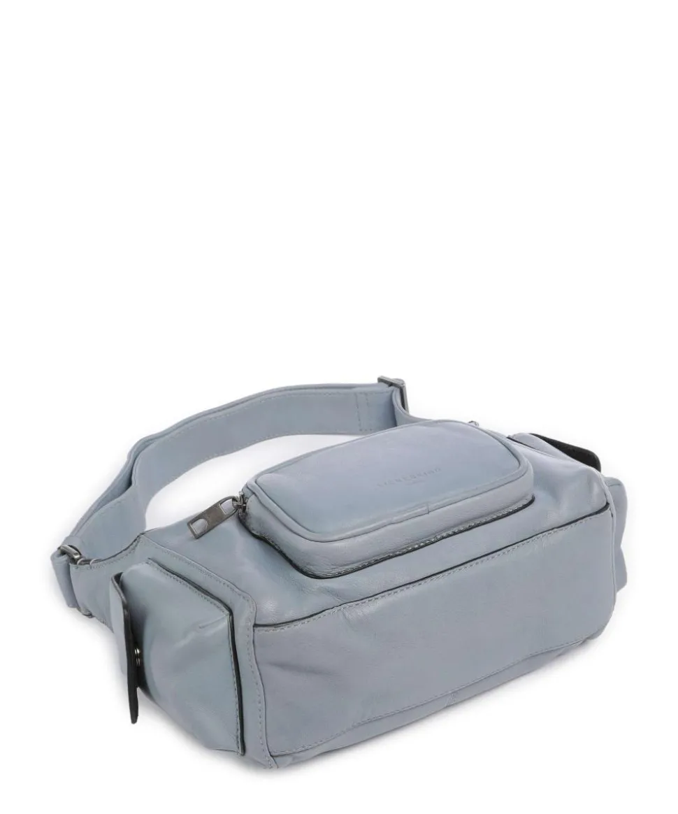 Lila Sheep Natural S Schultertasche Schafsleder blaugrau