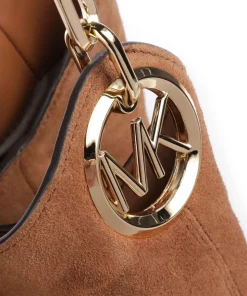 Lillie Beuteltasche aufgerautes Rindsleder braun