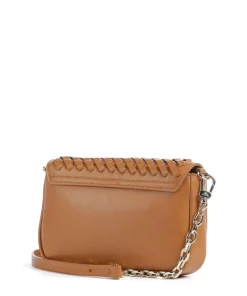 Lilly Umhängetasche Lederimitat, Rindsleder braun