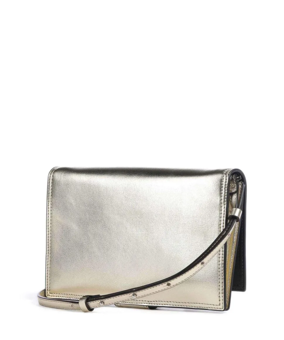 Lisa Metallic S Umhängetasche genarbtes Leder gold