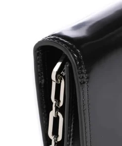 Lisa Spazzolato Spazzolato S Umhängetasche glattes Leder schwarz