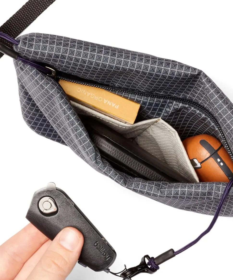 Lite Umhängetasche recyceltes Nylon dunkelgrau