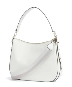 Liv Large Beuteltasche genarbtes Rindsleder weiß