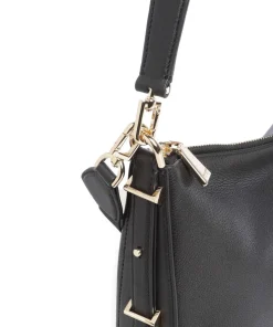 Liv Large Beuteltasche genarbtes Rindsleder schwarz