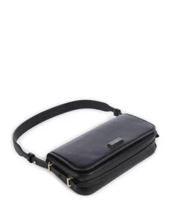 Liv Schultertasche fein genarbtes Rindsleder schwarz