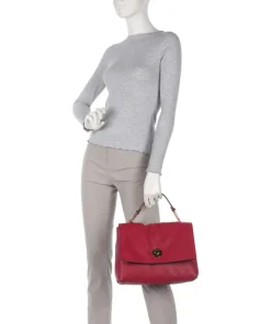 Liya Handtasche genarbtes Leder rot