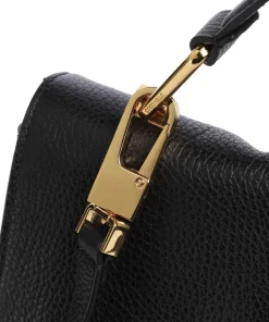 Liya Handtasche genarbtes Leder schwarz