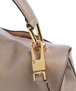 Liya Handtasche genarbtes Leder taupe