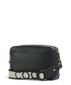 Liya Signature Umhängetasche genarbtes Leder schwarz