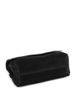 Liya Suede Handtasche aufgerautes Leder schwarz