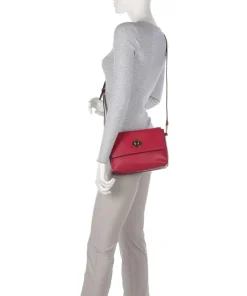 Liya Umhängetasche genarbtes Leder rot