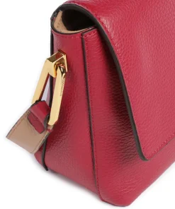 Liya Umhängetasche genarbtes Leder rot