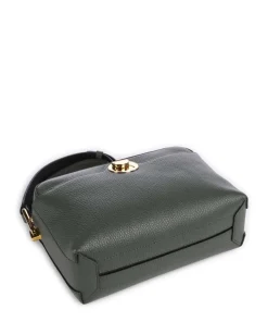 Liya Umhängetasche genarbtes Leder dunkelgrün