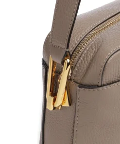 Liya Umhängetasche genarbtes Leder taupe