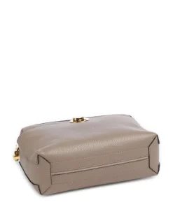 Liya Umhängetasche genarbtes Leder taupe