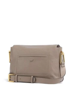 Liya Umhängetasche genarbtes Leder taupe