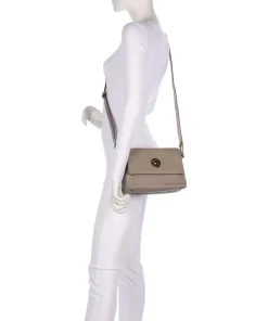 Liya Umhängetasche genarbtes Leder taupe