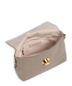 Liya Umhängetasche genarbtes Leder taupe