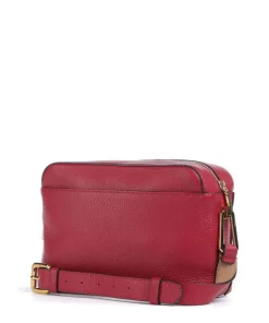 Liya Umhängetasche genarbtes Leder rot
