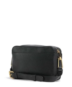 Liya Umhängetasche genarbtes Leder schwarz