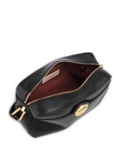 Liya Umhängetasche genarbtes Leder schwarz