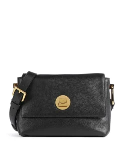 Liya Umhängetasche genarbtes Leder schwarz