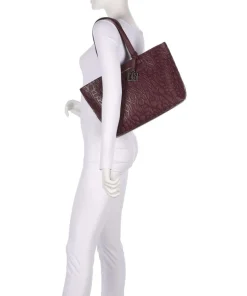 Liz M Shopper Lederimitat wein