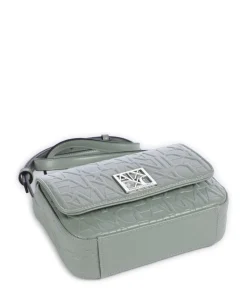 Liz M Umhängetasche Lederimitat graugrün