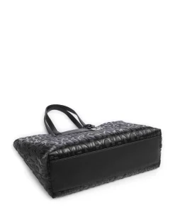 Liz Monogram L Shopper Lederimitat schwarz