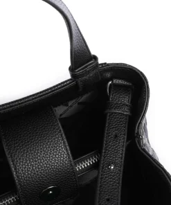 Liz Monogram S Handtasche Lederimitat schwarz
