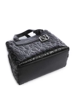 Liz Monogram S Handtasche Lederimitat schwarz