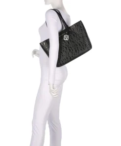 Liz Patent M Shopper Lederimitat schwarz