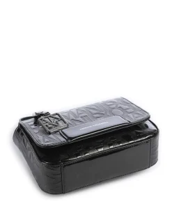 Liz Patent Umhängetasche Lederimitat schwarz