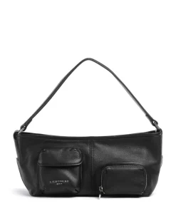 LK 204 3D Leather S Schultertasche fein genarbtes Rindsleder schwarz