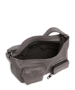 LK 204 3D Leather S Schultertasche fein genarbtes Rindsleder taupe