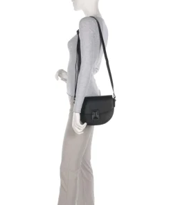 Locco Umhängetasche Lederimitat schwarz