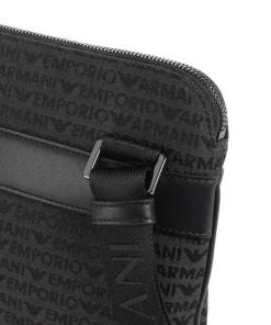 Logo Jacquard Umhängetasche Canvas schwarz