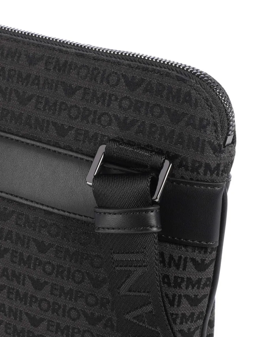 Logo Jacquard Umhängetasche Canvas schwarz