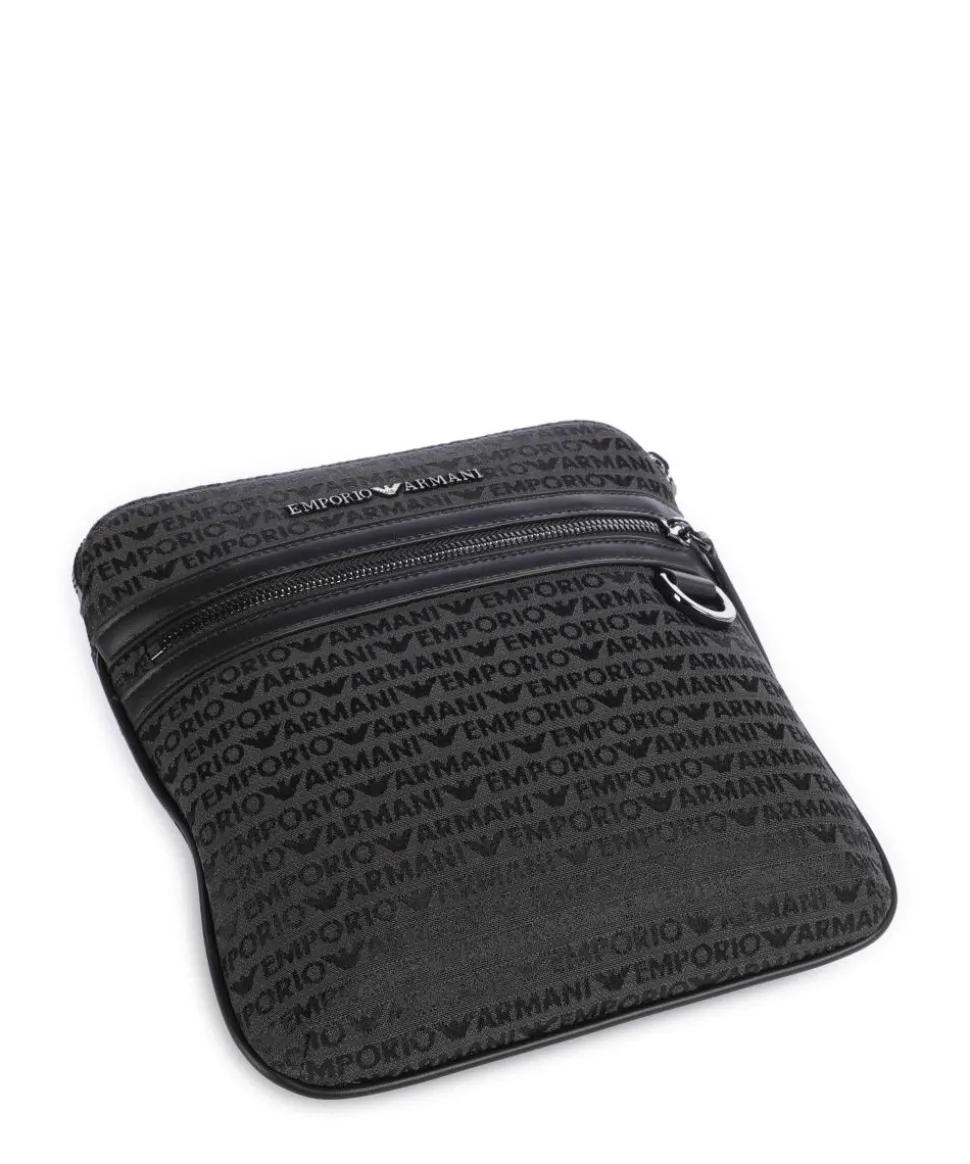 Logo Jacquard Umhängetasche Canvas schwarz