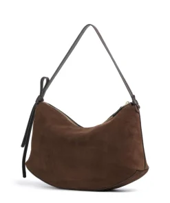 Loop Large Beuteltasche aufgerautes Rindsleder dunkelbraun