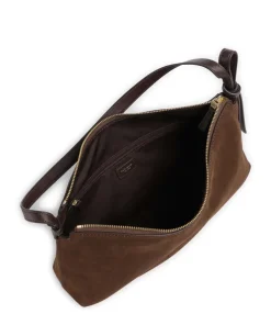 Loop Large Beuteltasche aufgerautes Rindsleder dunkelbraun