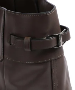 Lora Calf Optic L Shopper fein genarbtes Kalbsleder dunkelbraun